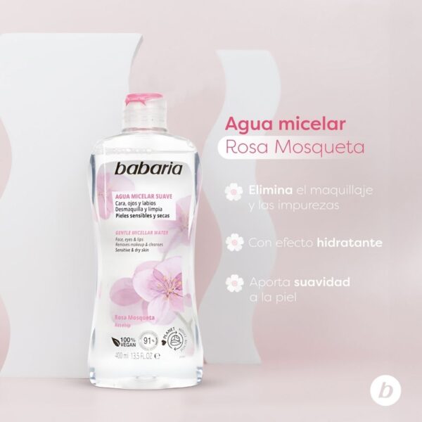 BABARIA Agua Micelar Rosa Mosqueta