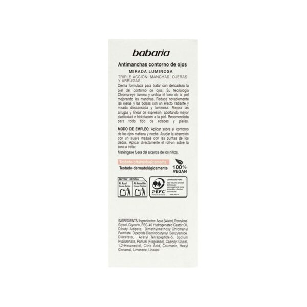 BABARIA Contorno de Ojos Antimanchas