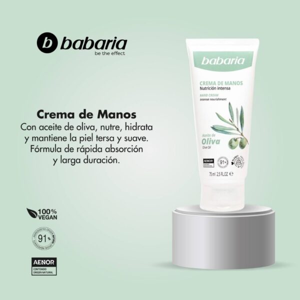 BABARIA Crema de Manos Aceite de Oliva