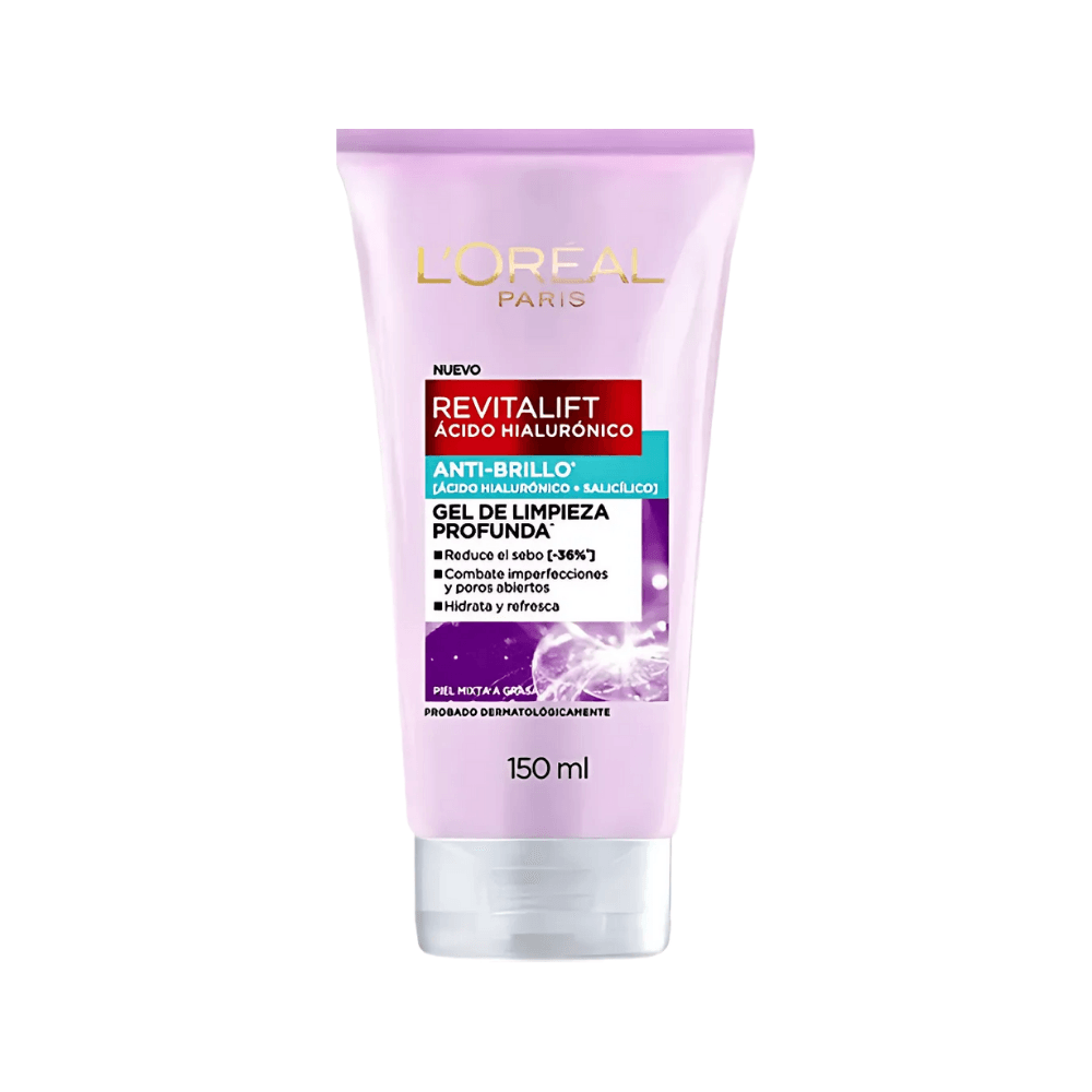 LOREAL Revitalift Ácido Hialurónico Limpiador Facial Anti-brillo