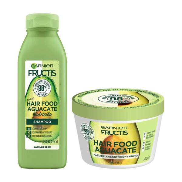GARNIER Pack Fructis Shampoo+Mascara de Peinar Aguacate