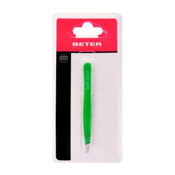 BETER Pinza de Depilar Punta Oblicua Soft Touch