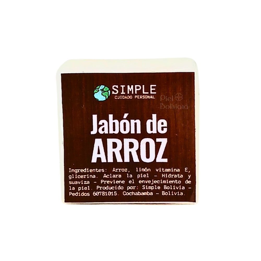 SIMPLE Jabón en barra de Arroz