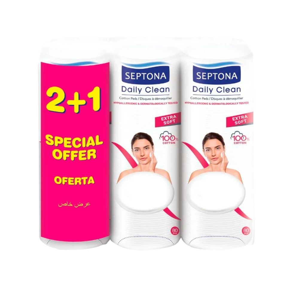 SEPTONA Discos de algodón 2+1