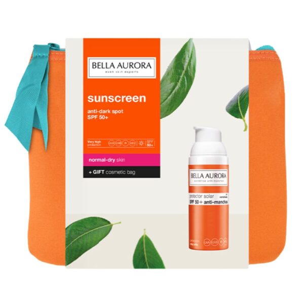 BELLA AURORA Pack Protector Solar P/Seca + Neceser Orange Neo Bag