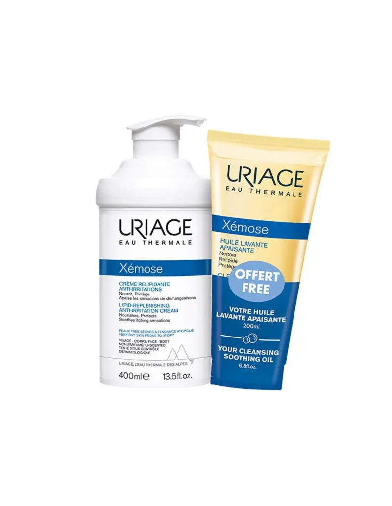 URIAGE Pack Xemose crema 400 ml + huile 200 ml