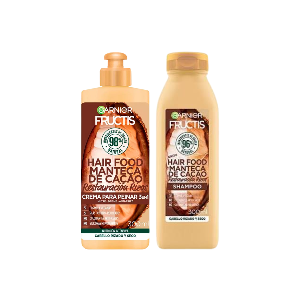 GARNIER Pack Fructis hair food Shampoo+Crema de Peinar